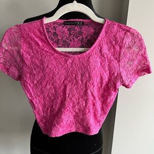 Pink crop top